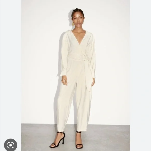 Zara sales wrap jumpsuit